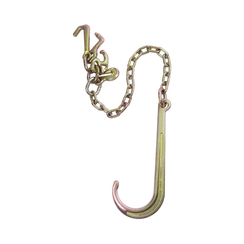 Catena per rimorchio da traino con catena placcata oro G70 da 5/16' con ganci RTJ