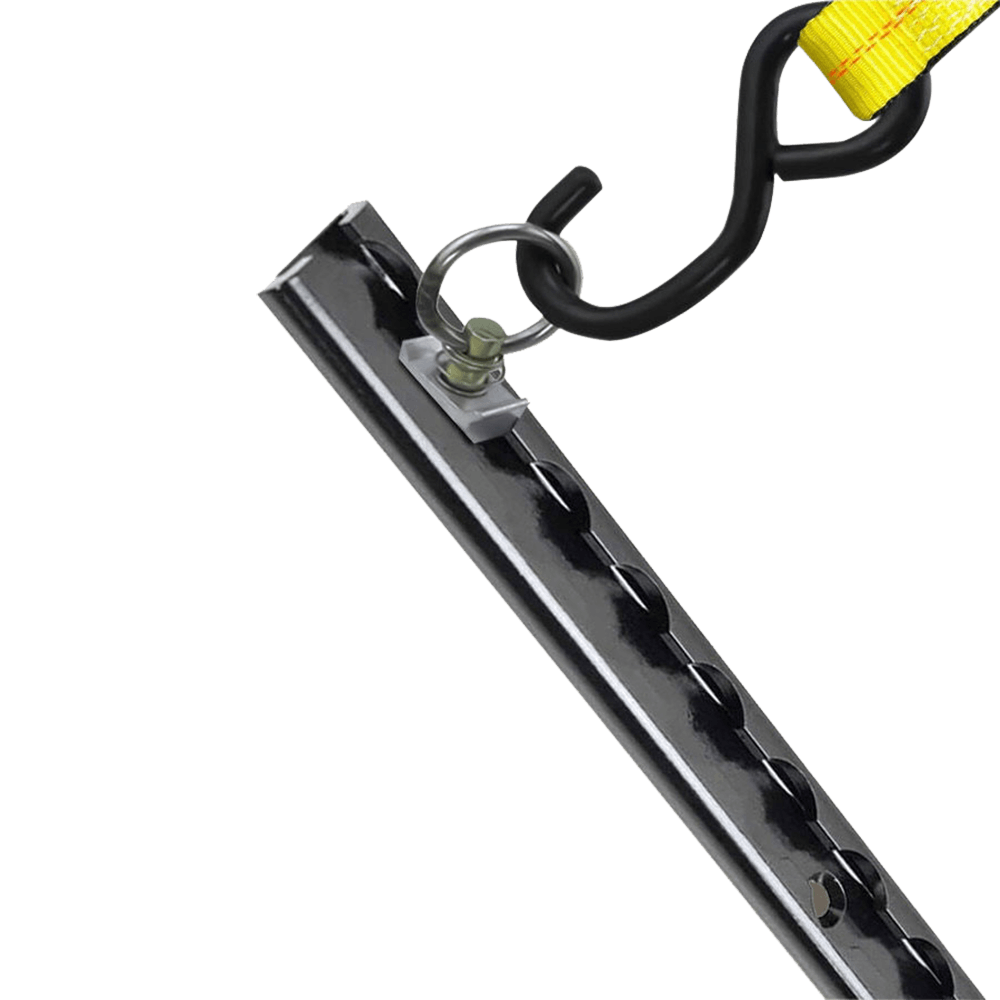 Binario a L in alluminio con finitura anodizzata nera da 72'.