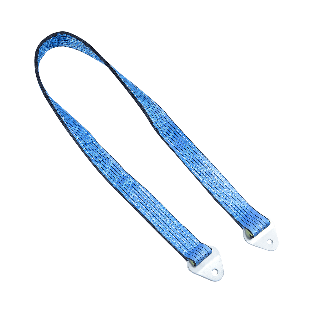 Cinghie di traino per asse auto larghe con custodia protettiva blu resistente con anello a D