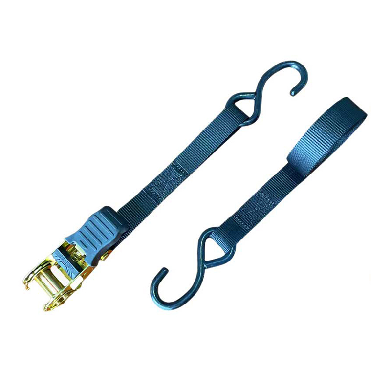 Cinghia a cricchetto con impugnatura per pollice multicolore da 1'' X 15' con ganci a S rivestiti in vinile