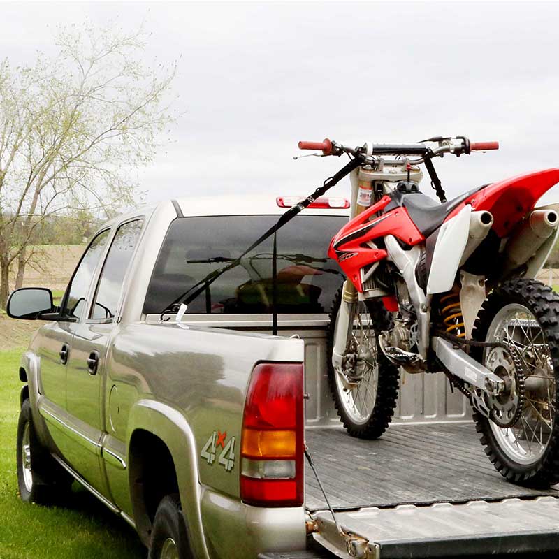 Cinghia a cricchetto per mini moto da 1'' X 7' con ganci a S