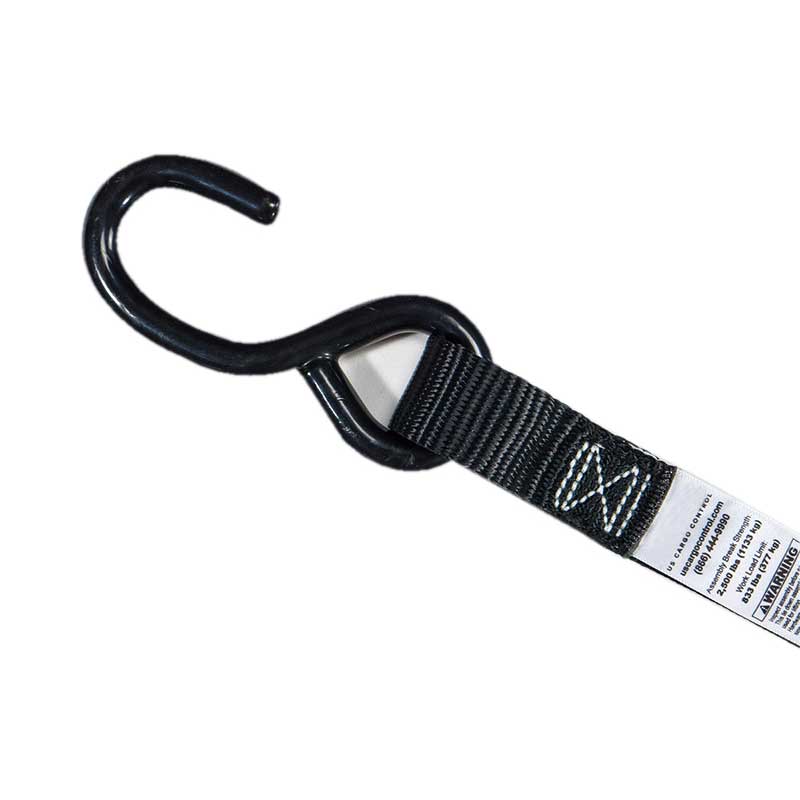 Cinghia a cricchetto per mini moto da 1'' X 7' con ganci a S