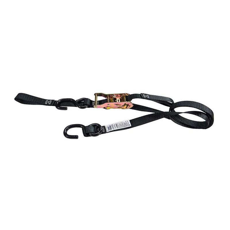 Cinghia a cricchetto per mini moto da 1'' X 7' con ganci a S