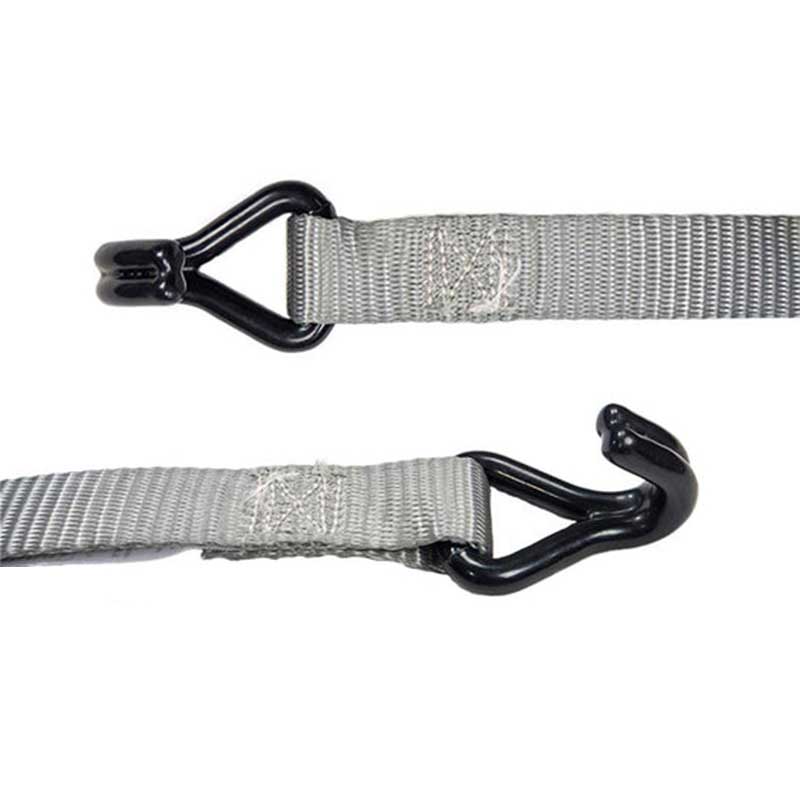 Cinghia a cricchetto con impugnatura rivestita in gomma da 1'' X 15' con ganci in filo rivestito in vinile