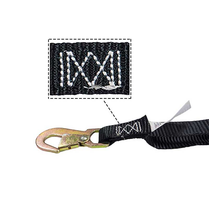 Cinturino con fibbia a cricchetto in poliestere da 1'' X 6' con moschettoni piatti