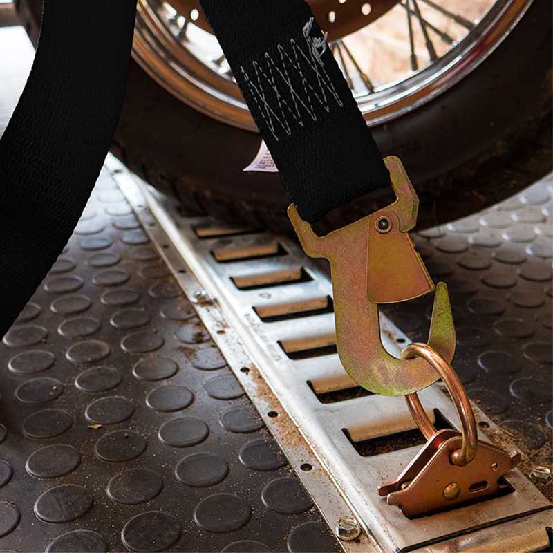 Cinturino con fibbia a cricchetto in poliestere da 1'' X 6' con moschettoni piatti