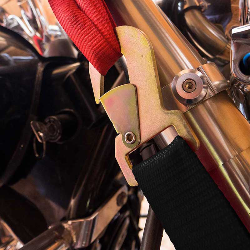 Cinturino con fibbia a cricchetto in poliestere da 1'' X 6' con moschettoni piatti