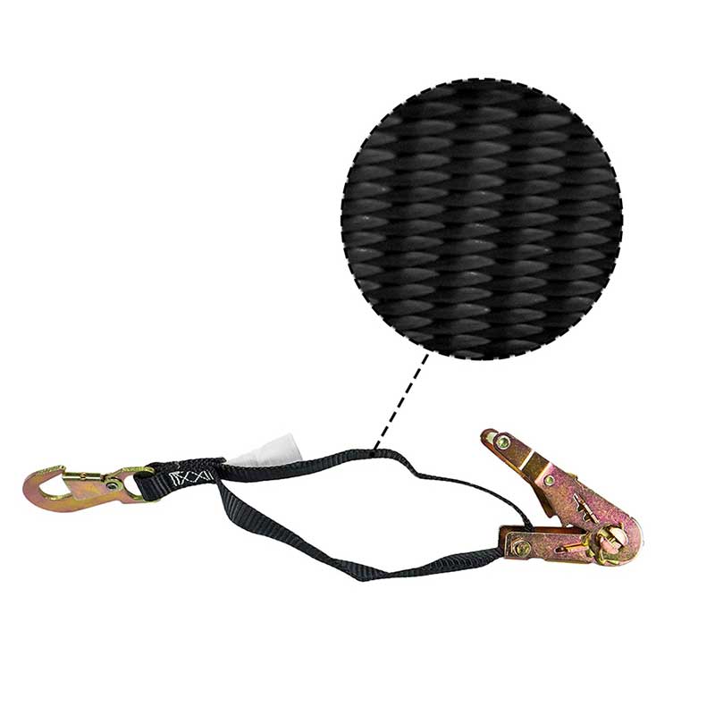 Cinturino con fibbia a cricchetto in poliestere da 1'' X 6' con moschettoni piatti