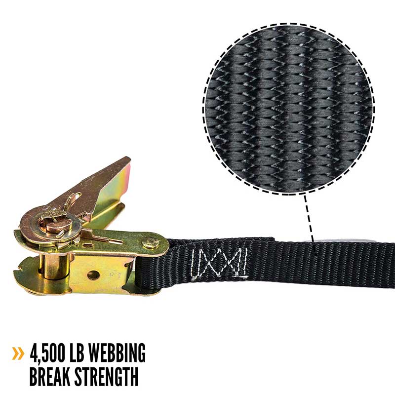 Il cinturino a cricchetto nero senza fine 1 X 10'